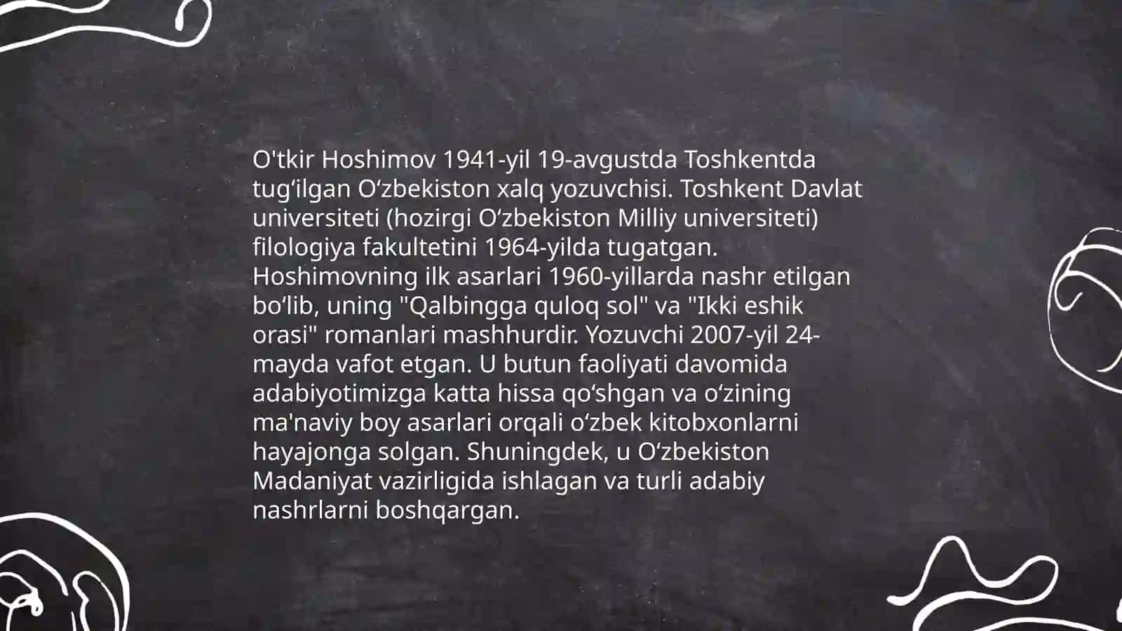 O'tkir Hoshimovning bolaligi 4
