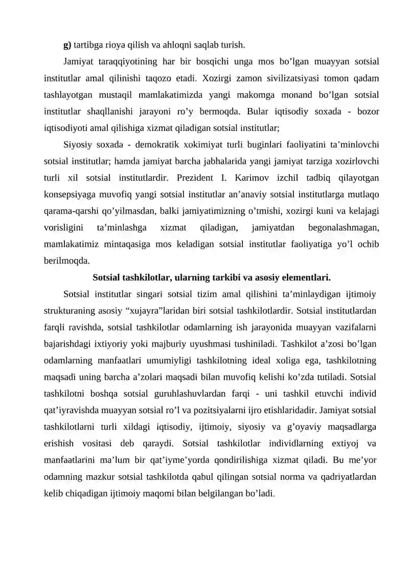 Sotsial institutlar va ularning tuzilishi 4