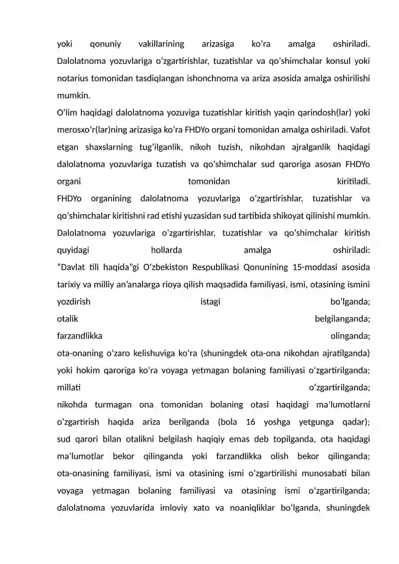 Fuqarolik holati dalolatnomalari 4