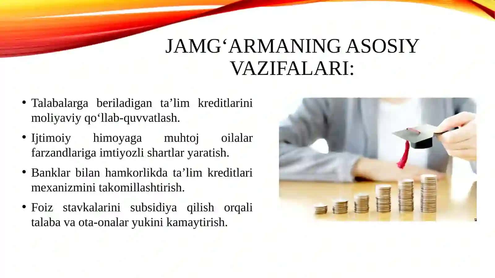 Ta’lim kreditini moliyalashtirish jamg’armasi 4
