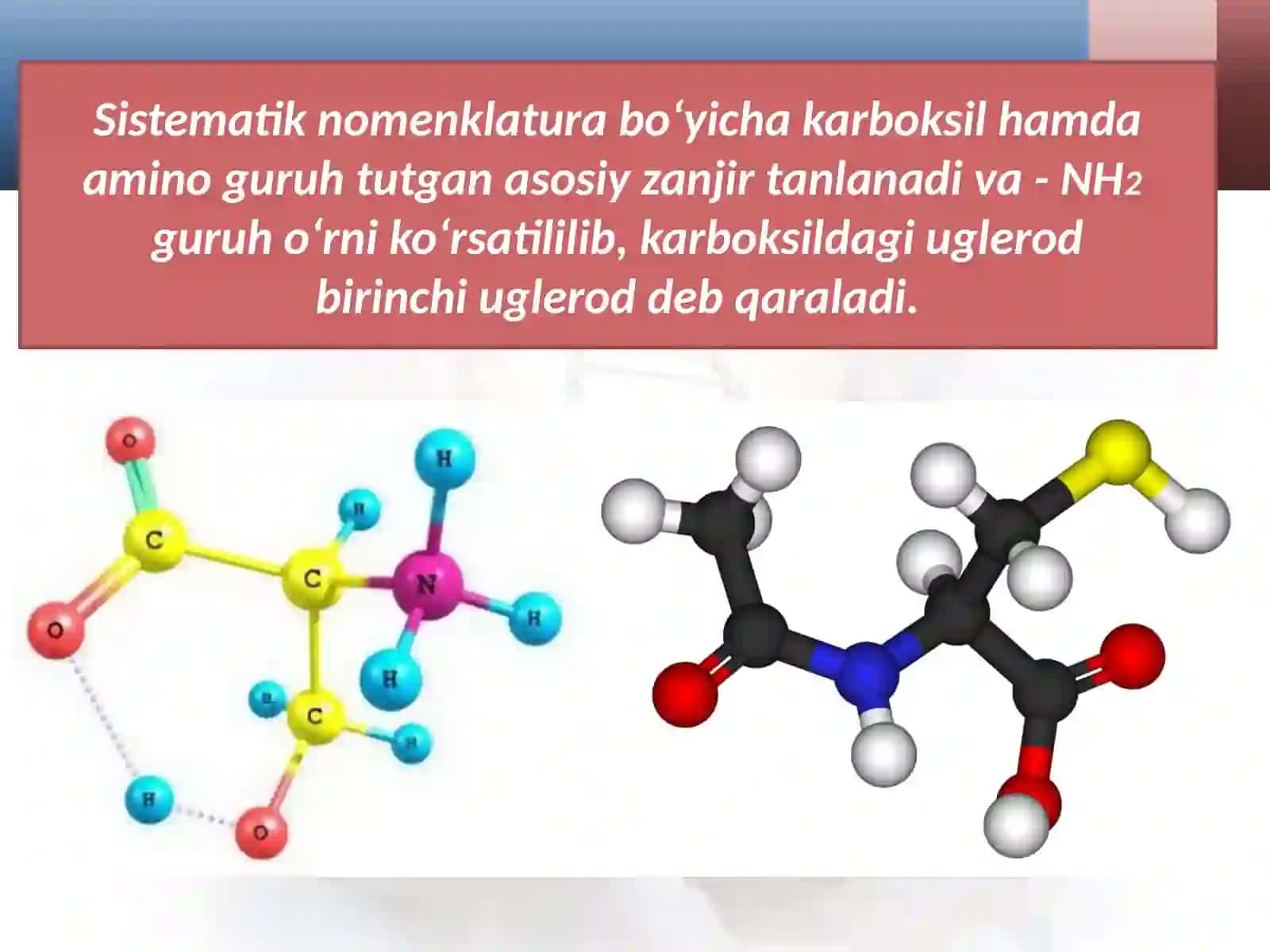 Aminokislotlar va oqsillar. Olinishi va xossalari 4