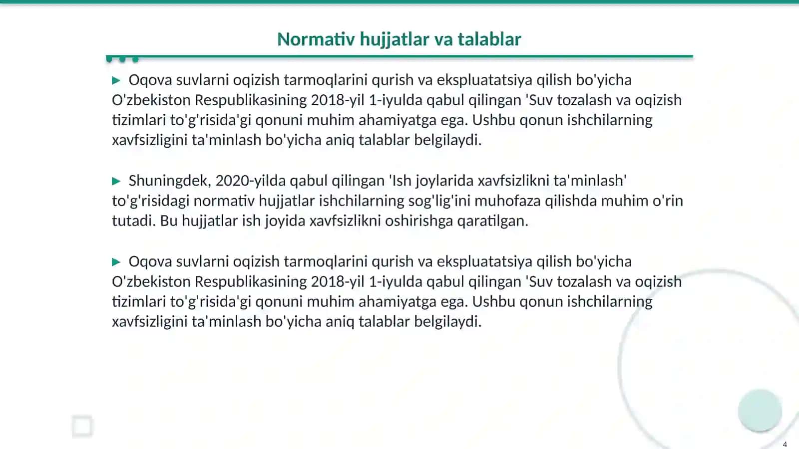 Oqova suvlarni oqizish tarmoqlari 4
