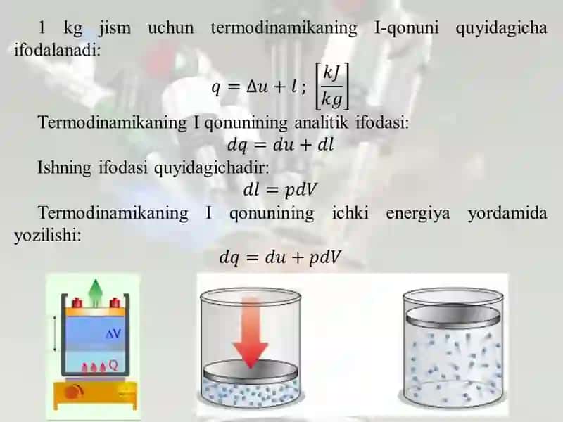 TERMODINAMIKANING BIRINCHI QONUNI 4