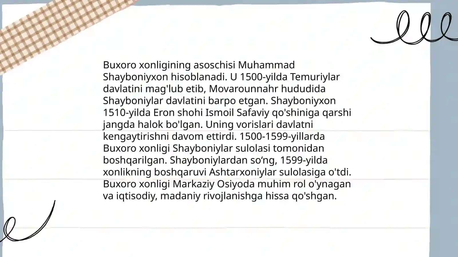 Buxoro xonligining tashkil topishi jarayonlarining manbalarda yoritilishi 4