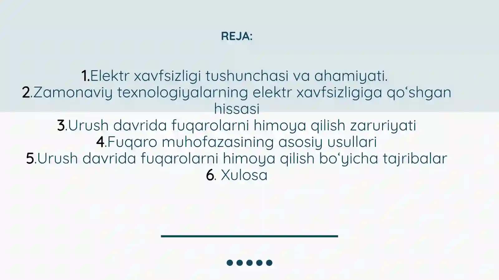 ELEKTR XAVFSIZLIGINI TAMINLOVCHI 4