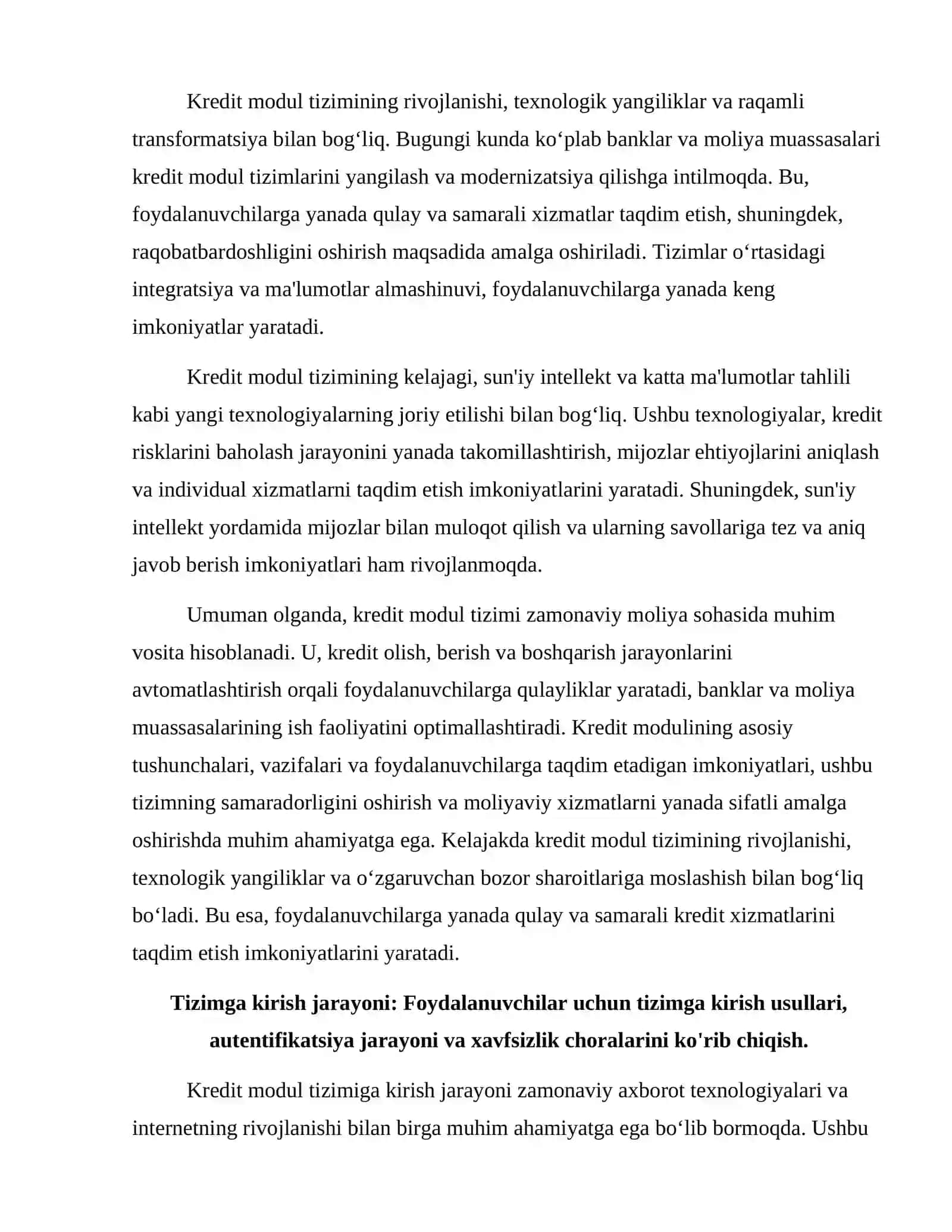 Kredit modul tizimiga kirish 4