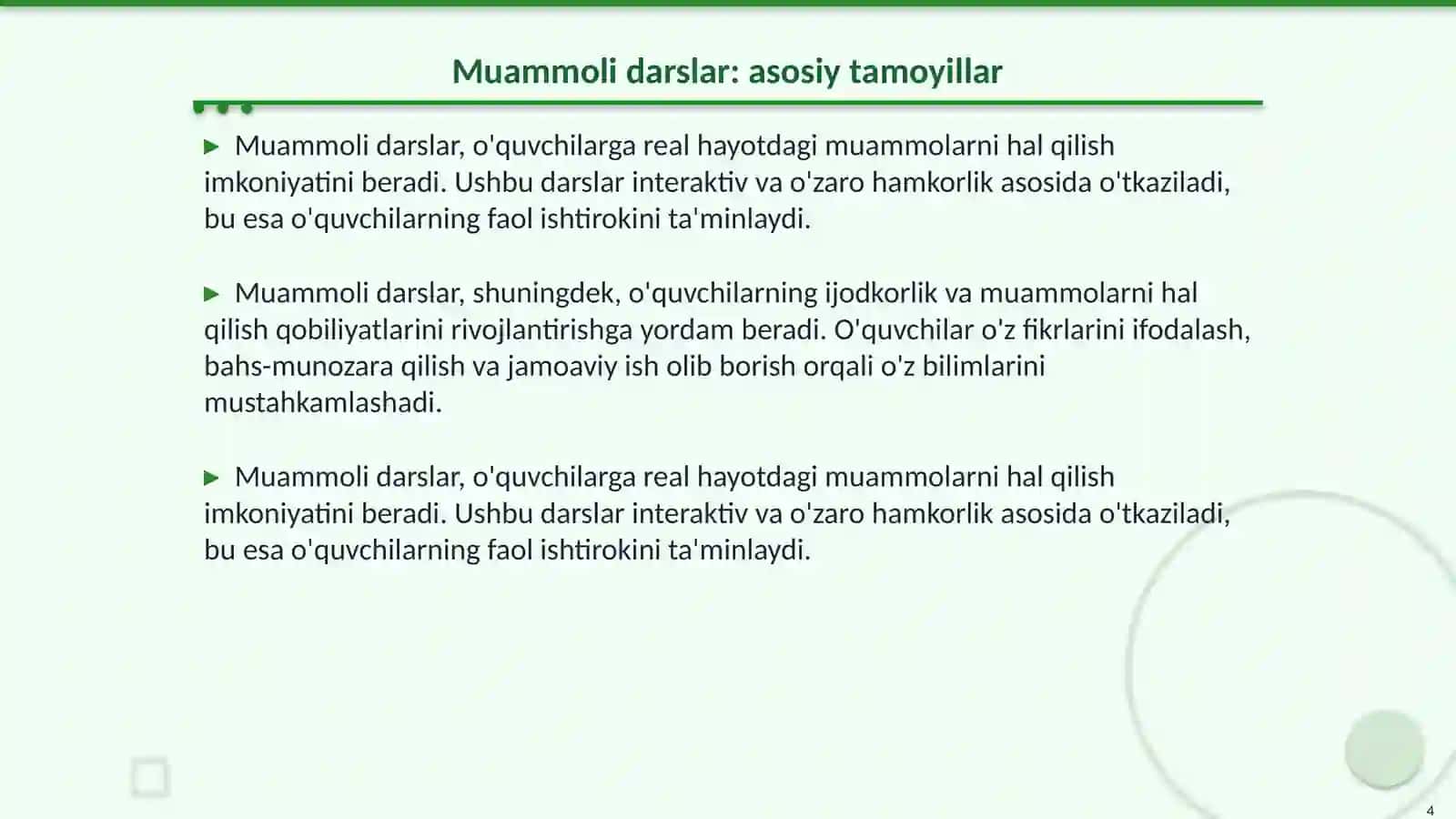 Muammoli darslarni CLIL yondashuvi asosida tashkil etish 4