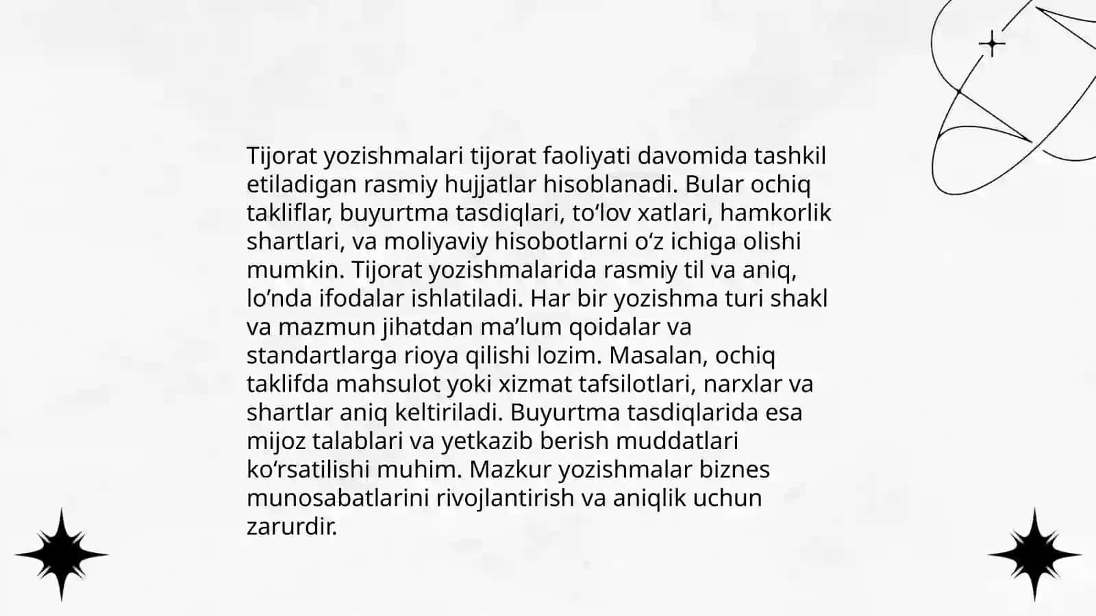 Diplomatik va tijorat yozishmalari 4