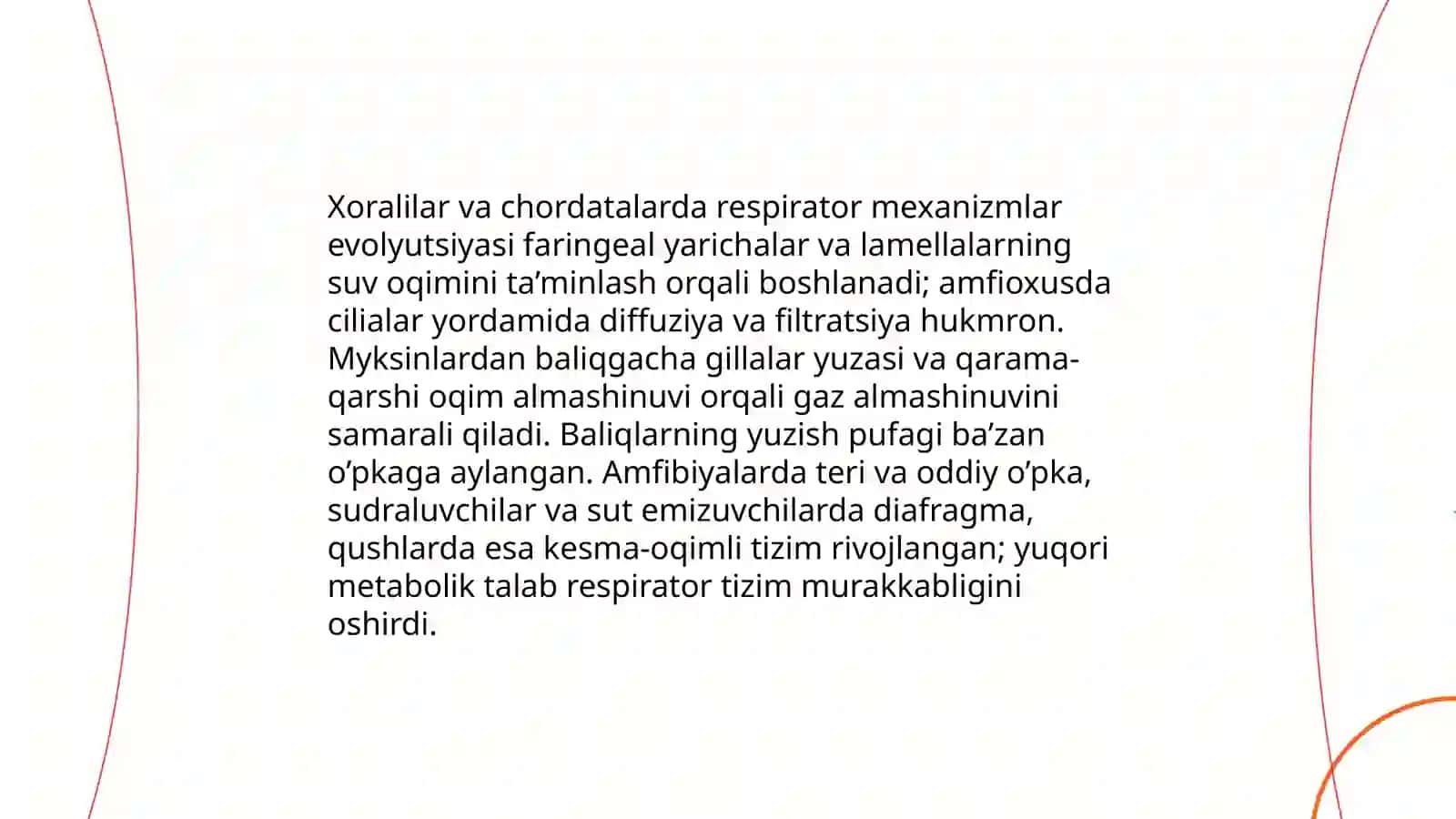 Nafas tizimi filogenezi va buzilishlari 4
