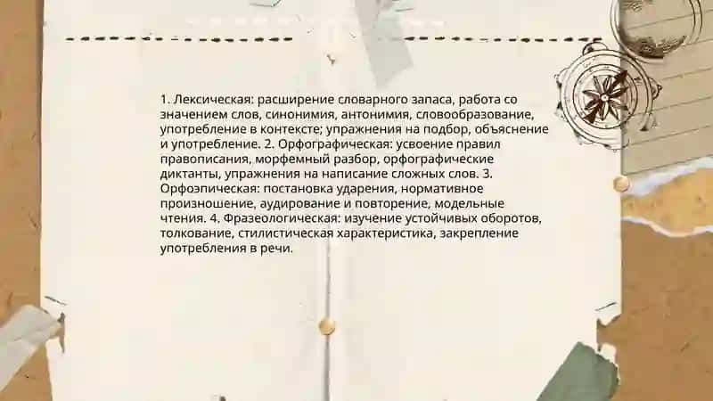 Словарная работа на уроках русского языка 4