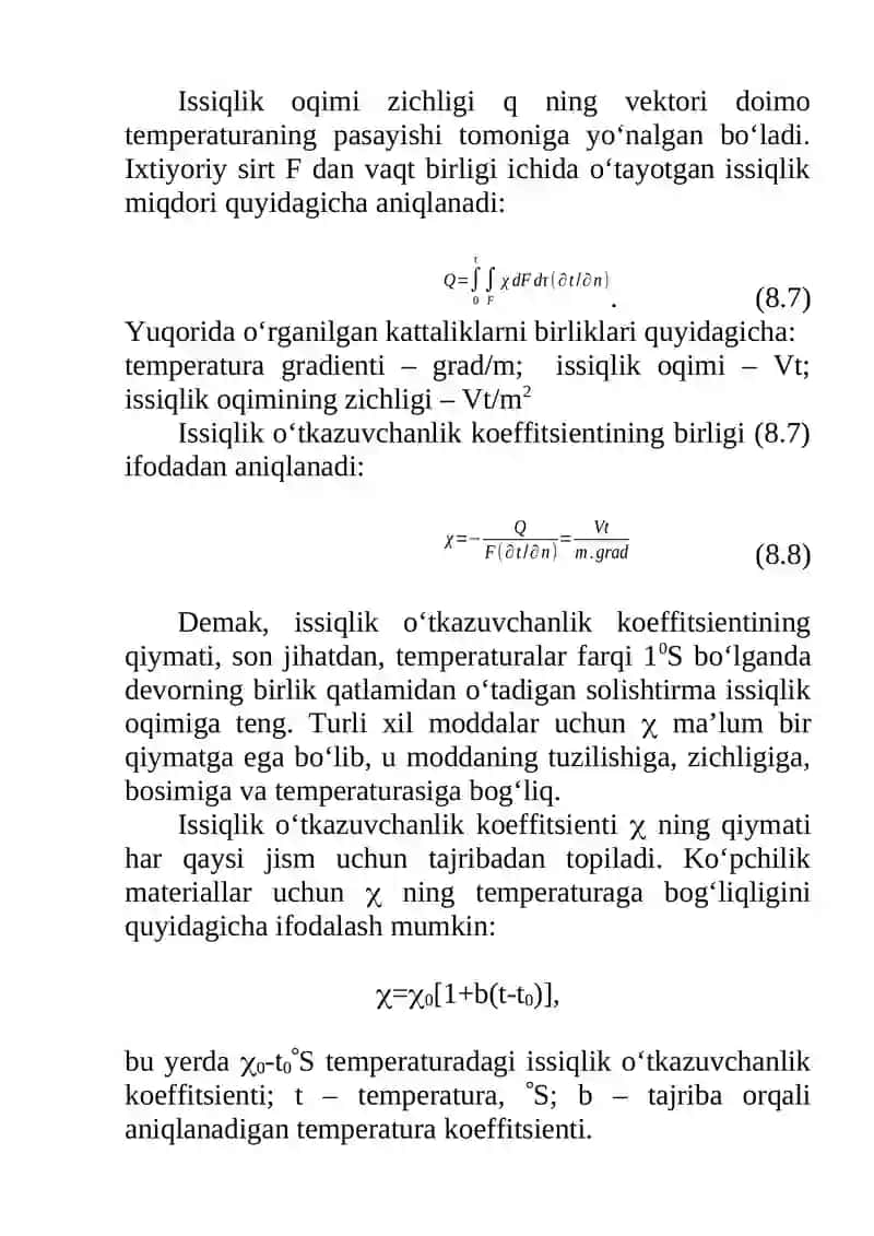 Issiqlik o‘tkazuvchanlik 4