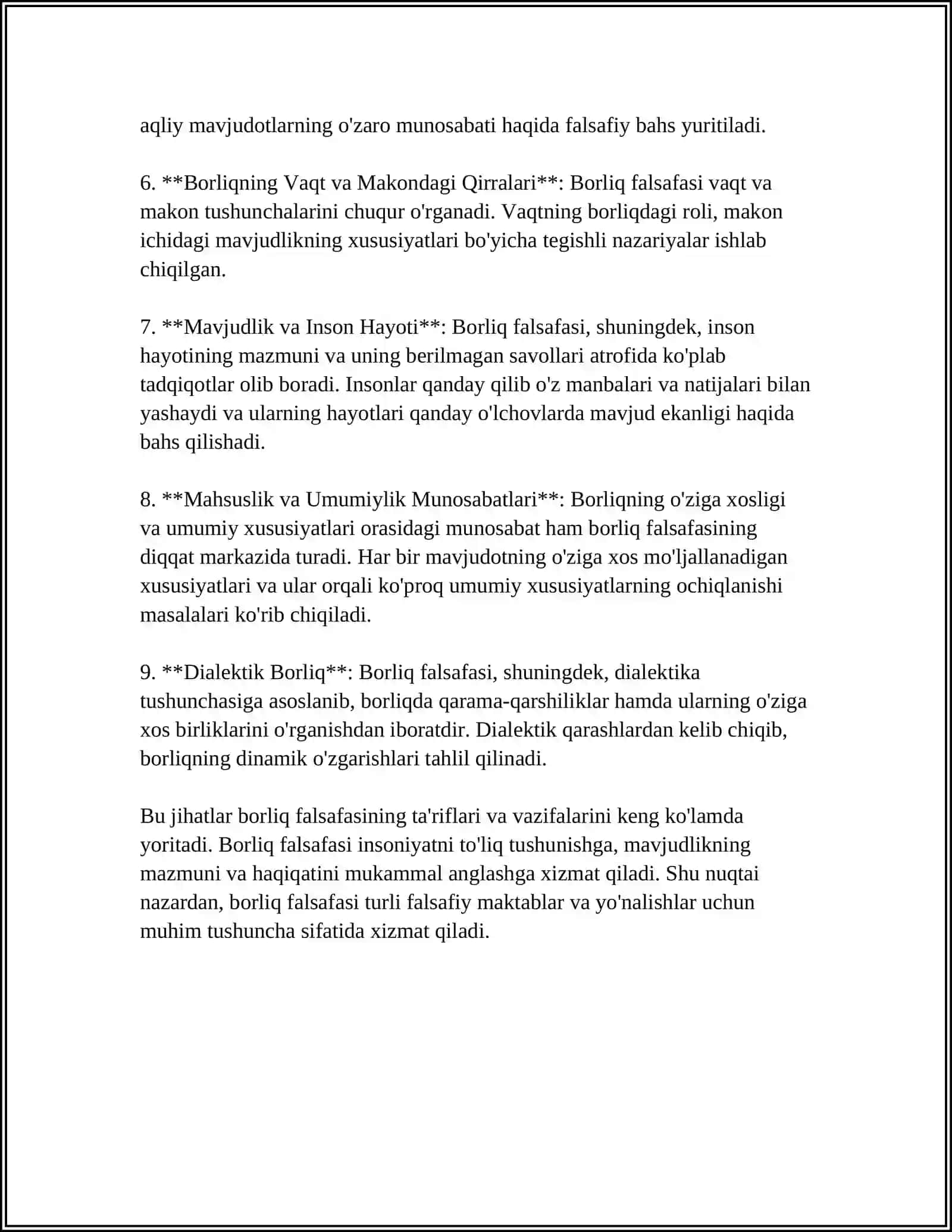 BORLIQ FALSAFASI 4
