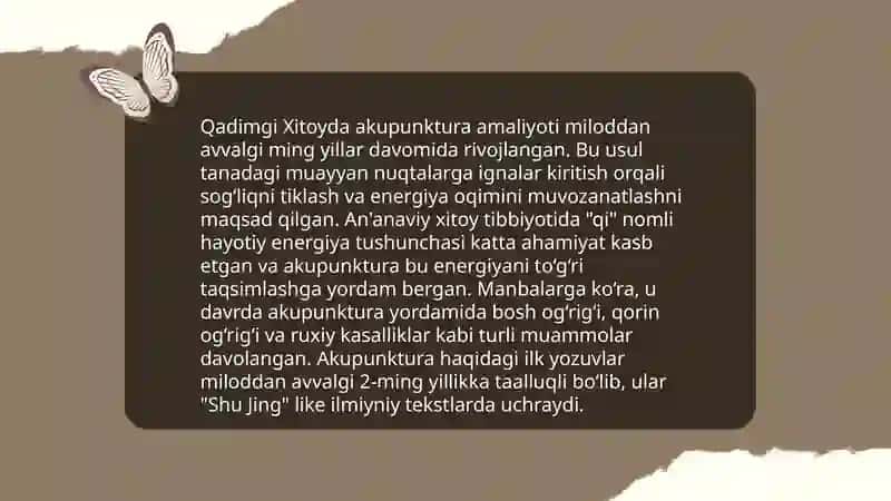 Akupunkturaning tarixi va kelib chiqishi 4