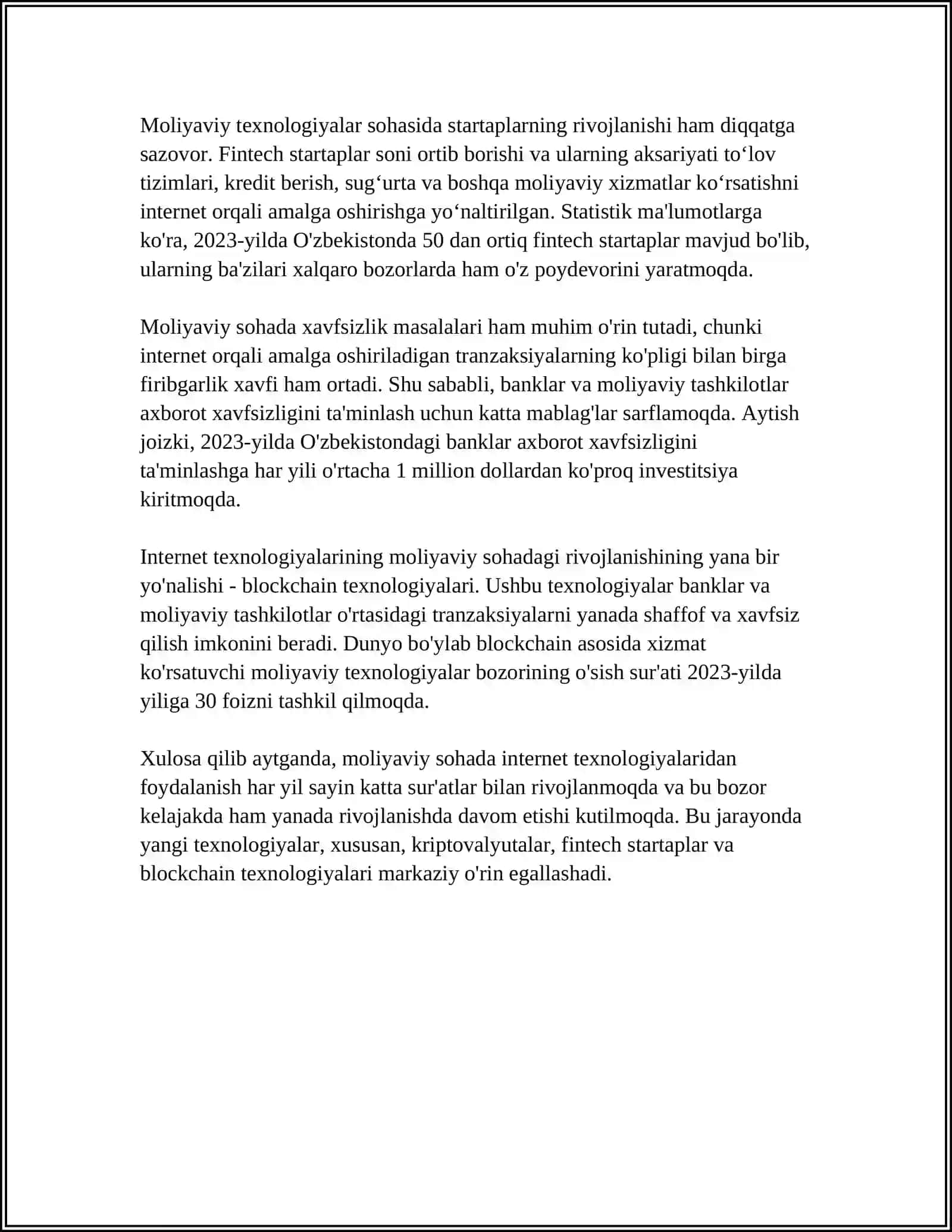 MILLIY IQTISODIYOTNI TURLI XIL SOHALARIDA INTERNET TEXNOLOGIYALARIDAN SAMARALI FOYDALANISH YÒLLARI 4