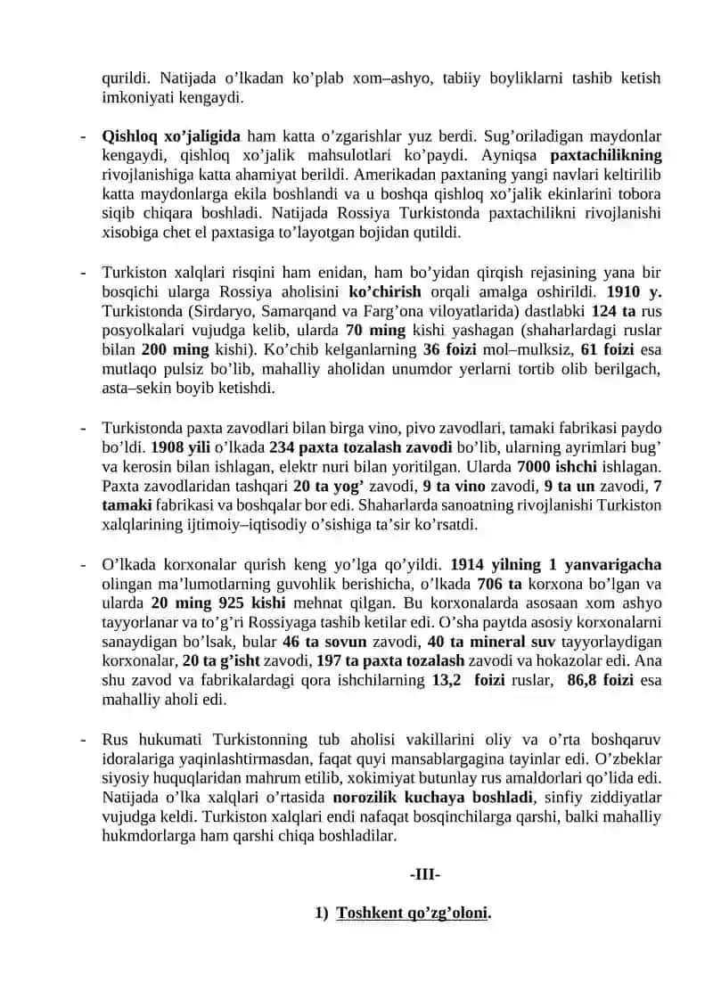 Turkiston o‘lkasida Rossiya imperiyasi mustamlaka tuzumi 4