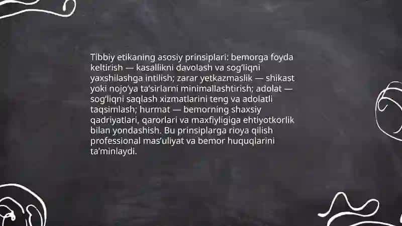 Tibbiy etika asoslari (deontologiya) 4
