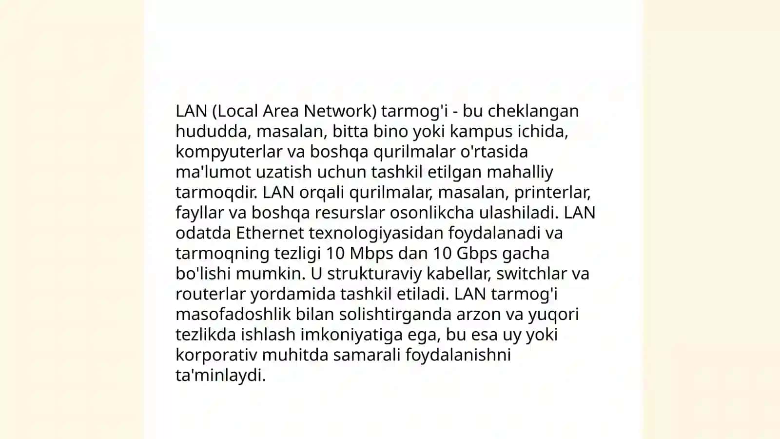 Kompyuter tarmoqlari, uning asosiy tushunchalari va turlari 4