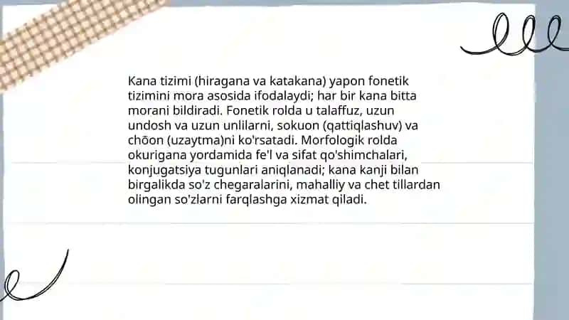 Yapon tilining o'ziga xos xususiyatlari 4