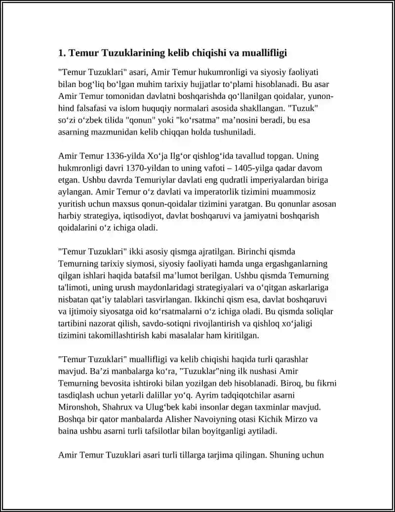 "TEMUR TUZUKLARI" 4
