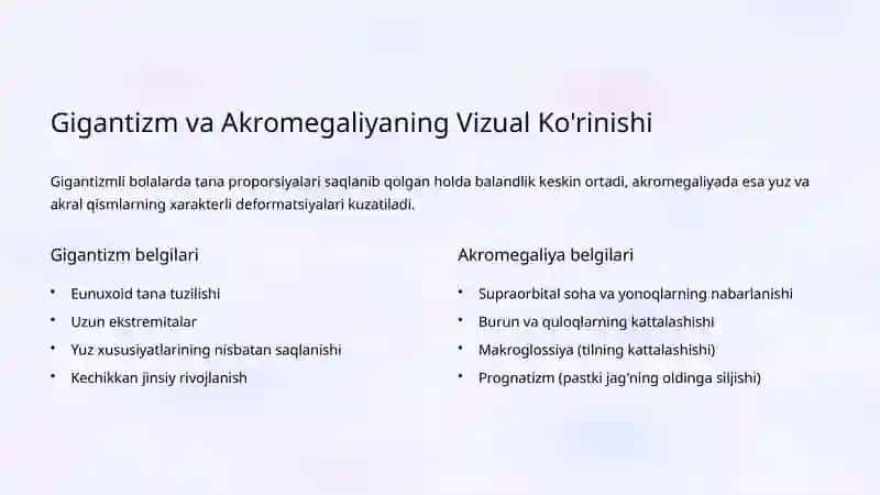 Gipofiz Patologiyalari: Gigantizm va Akromegaliya 4