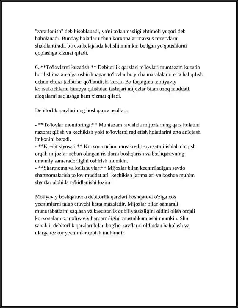 DEBITORLIK QARZLAR HISOBI 4