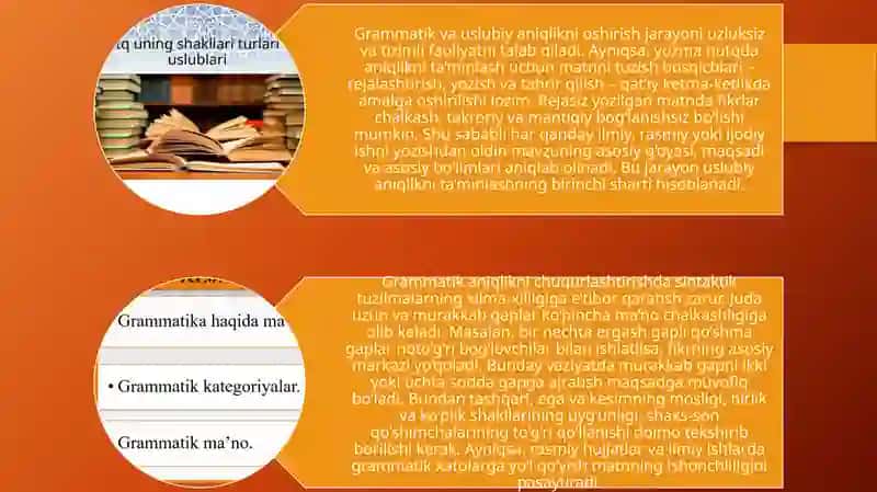 Grammatik va uslubiy aniqlikni oshirish 4
