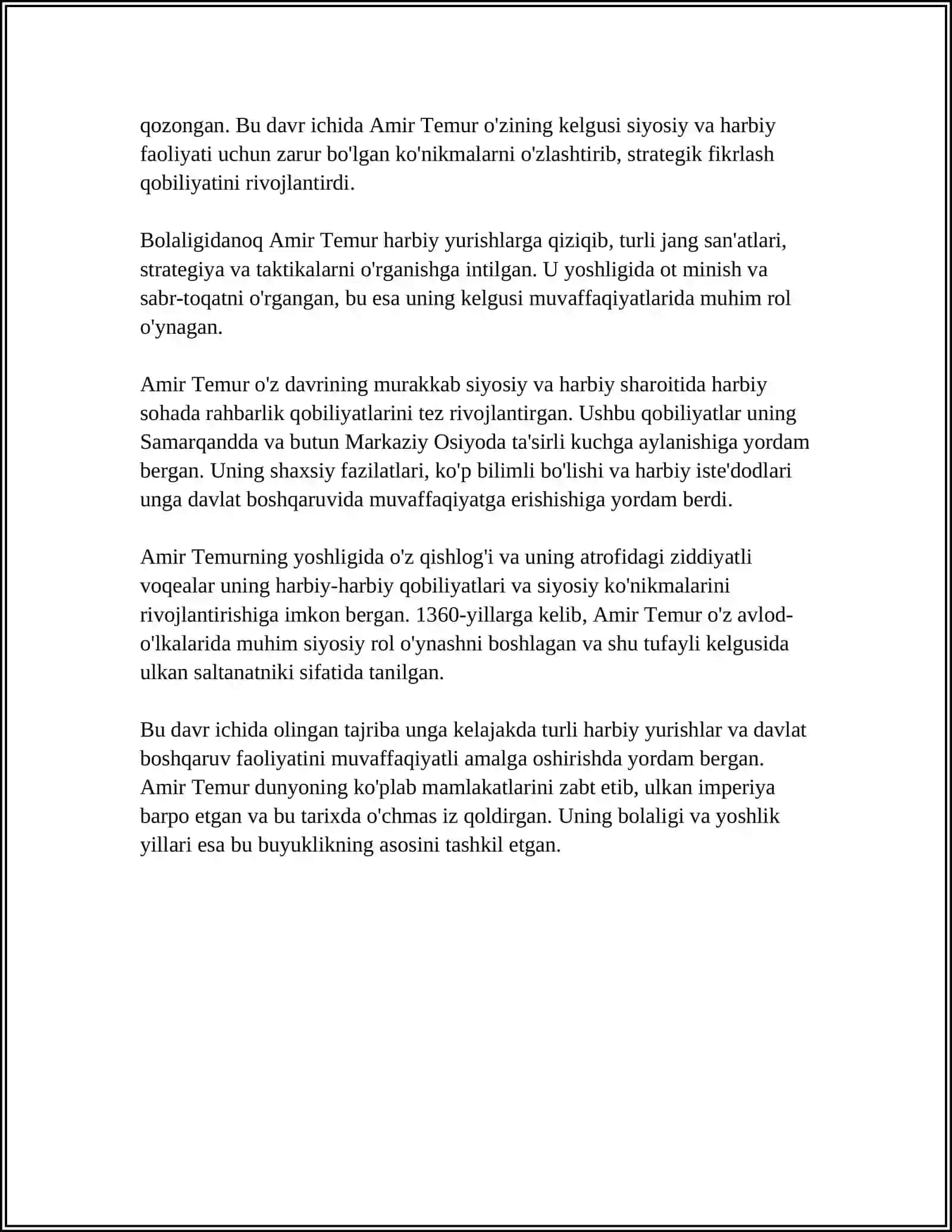 AMIR TEMUR BUYUK DAVLAT ARBOBI 4