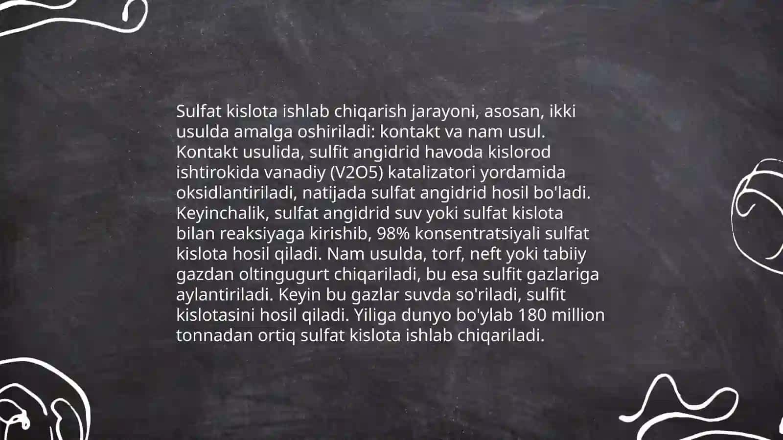 Sulfat kislota ishlab chiqarish texnologiyasi 4