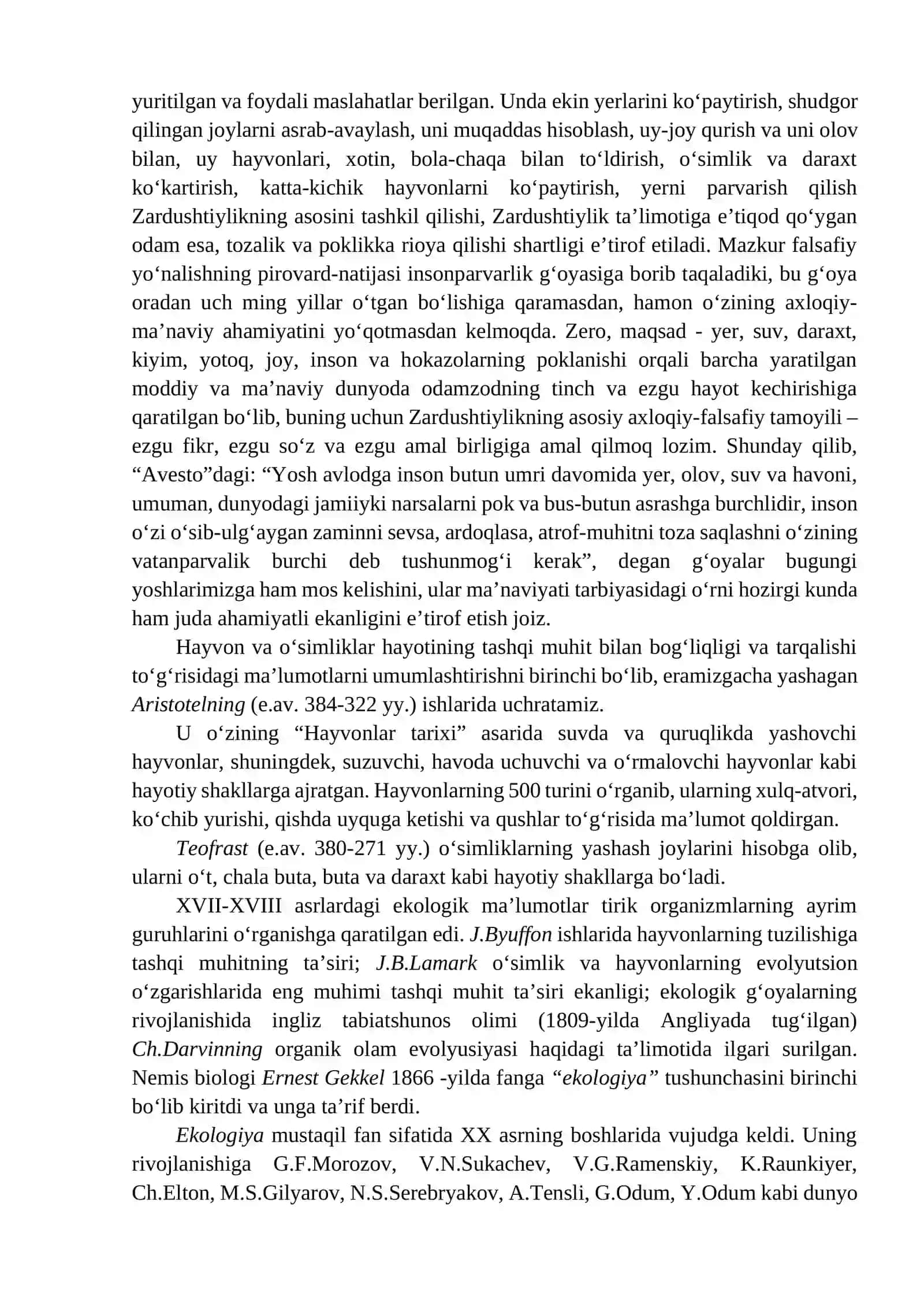 Ekologiya fani, maqsadi va vazifalari 4