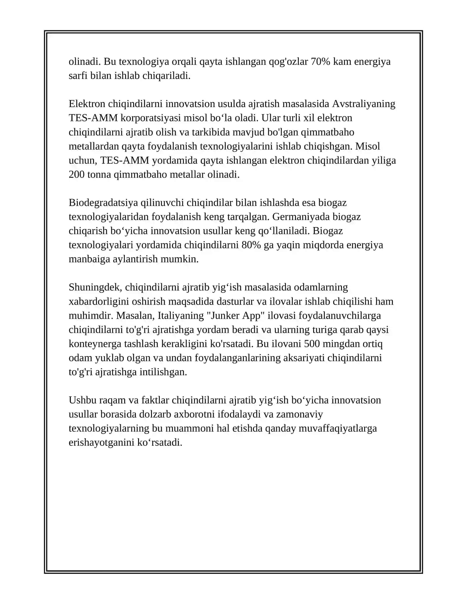 CHIQINDILARNI QAYTA ISHLASHDA INNOVATSION YONDASHUVLAR 4
