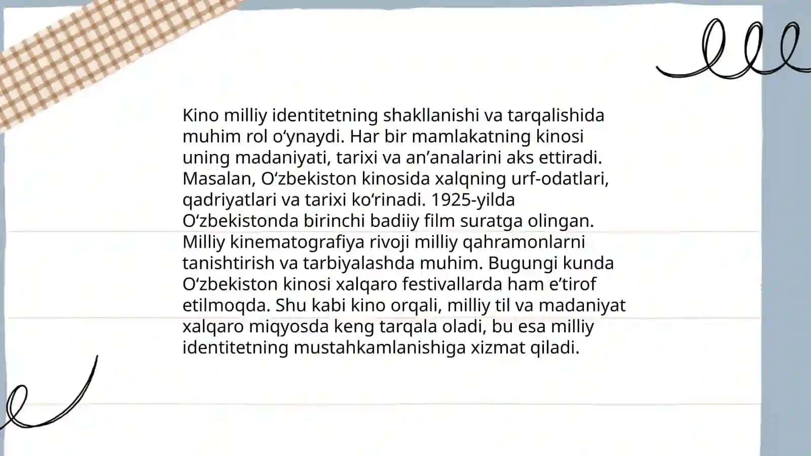 Filmlar va ommaviy ma'daniyat: O'zbekova Jasmina 4