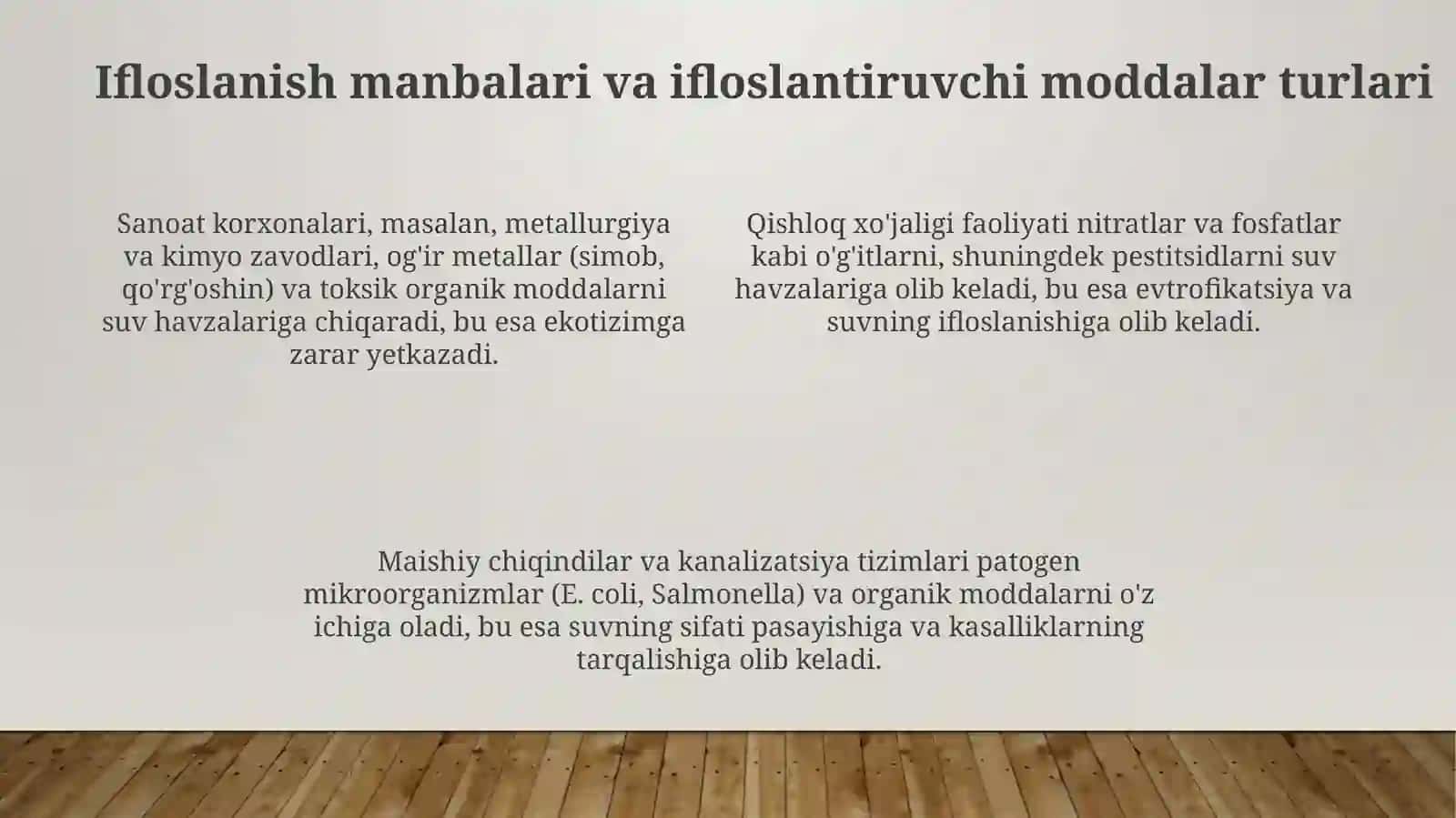 Suv  havzalarining Ifloslanishi 4