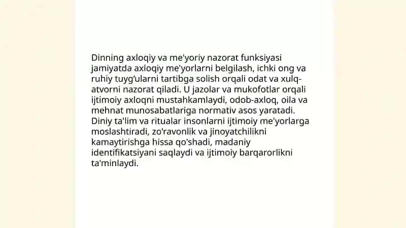 Dinning ijtimoiy funksiyalari 4