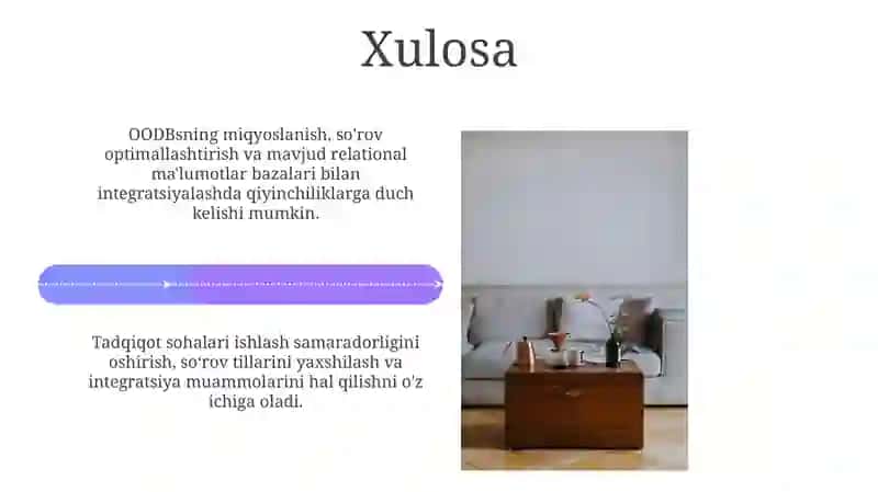 Obyektga Yo'naltirilgan Ma'lumotlar Bazasi Ilovalari 4