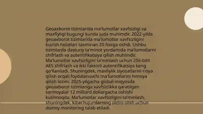 Geoaxborot tizimlarini qoʻllash muammolari 4