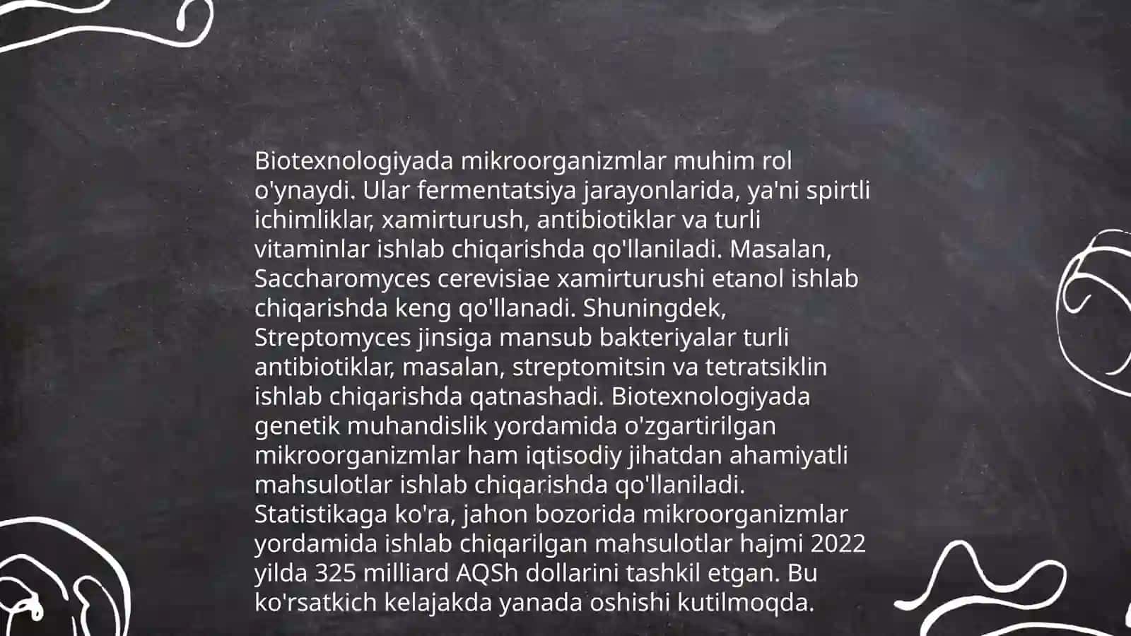 Mikroorganizmlardan zarur moddalar sintezlab olish 4