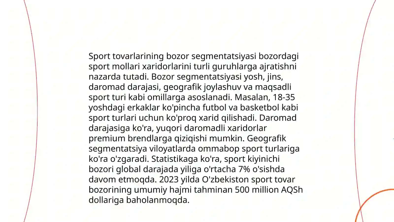 Jismoniy Tarbiya va Sport Korxonalarida Tovar Bozorini Tadqiqotlash 4