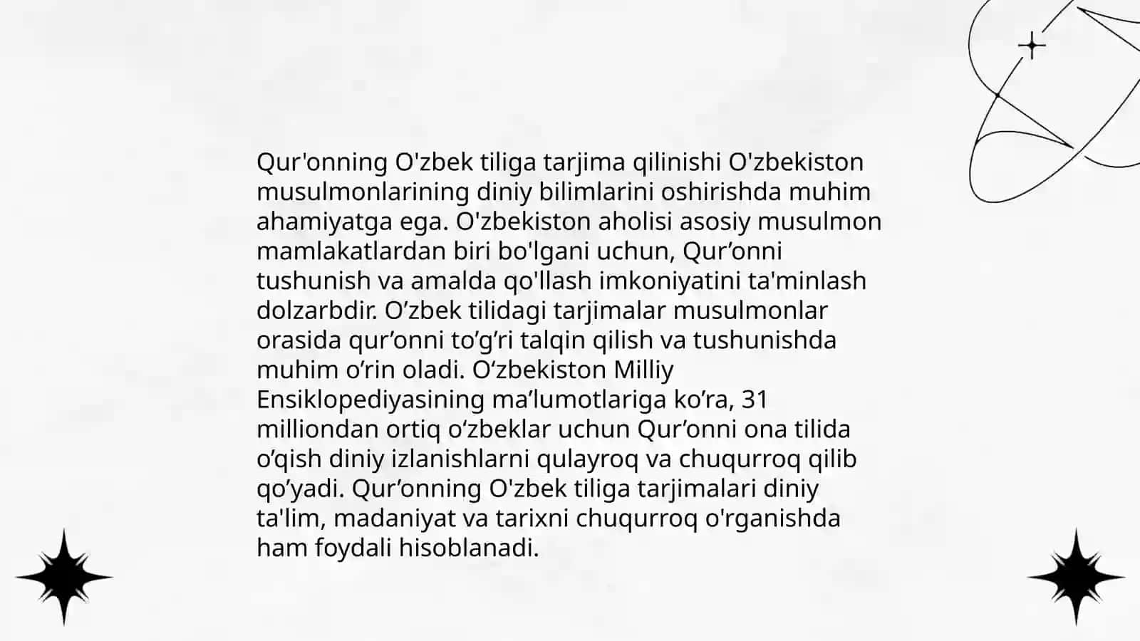 Mustaqillik yillarida Qur’onning o’zbek tiliga tarjima qilinishi 4