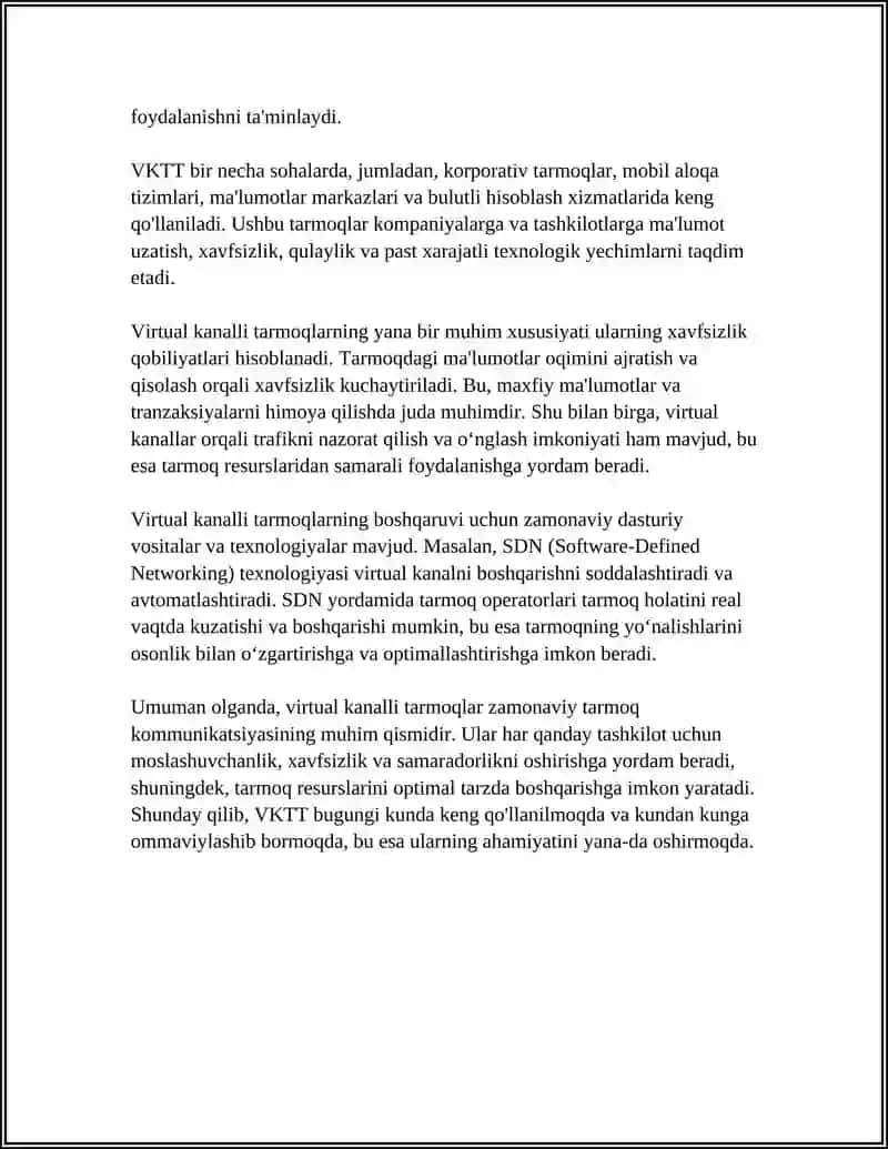 VIRTUAL KANALLI TARMOQLAR 4