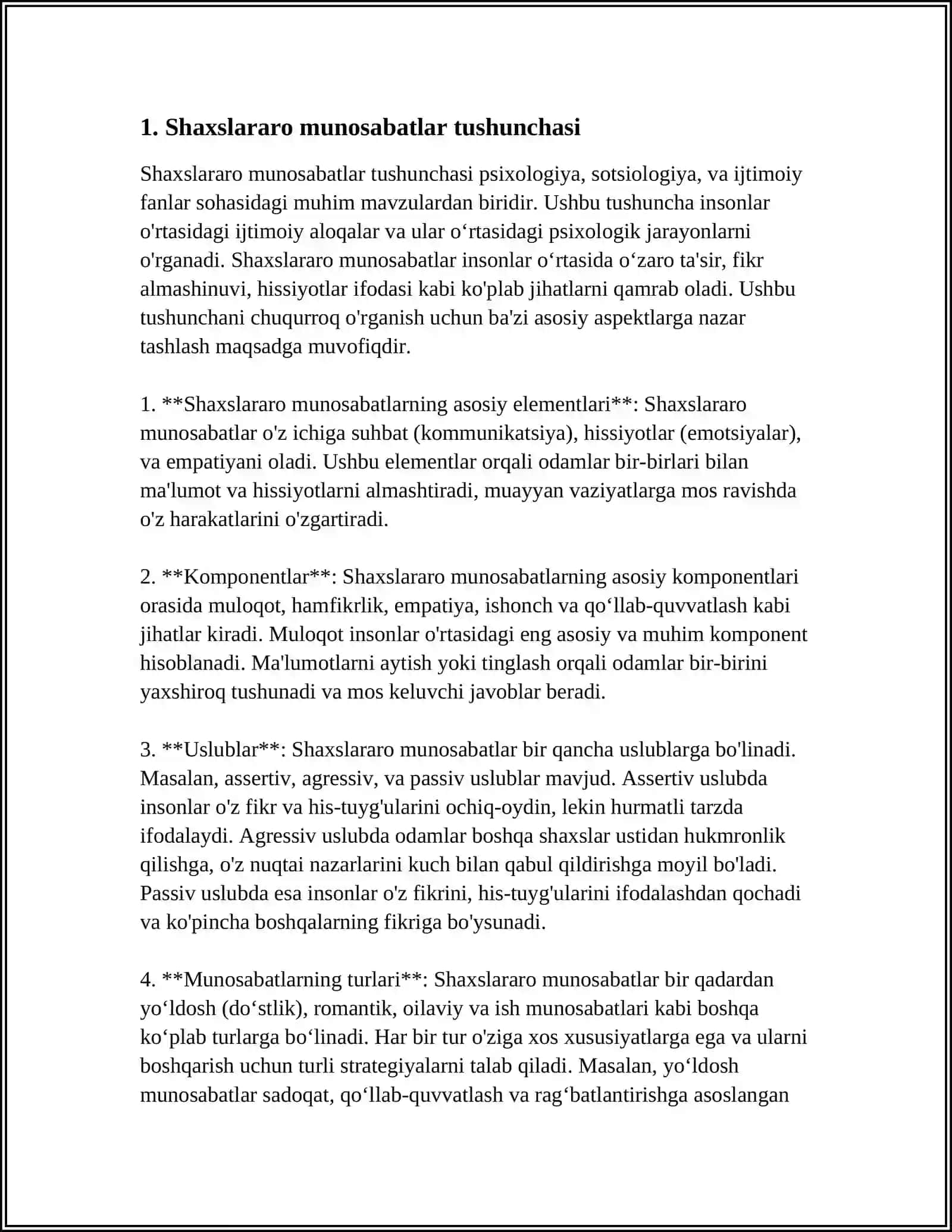 SHAXSLARARO MUNOSABATLAR PSIXODIAGNOSTIKA OBYEKTI SIFATIDA 4