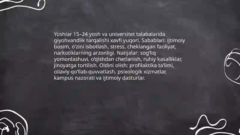 Giyohvandlik-umr zavoli 4