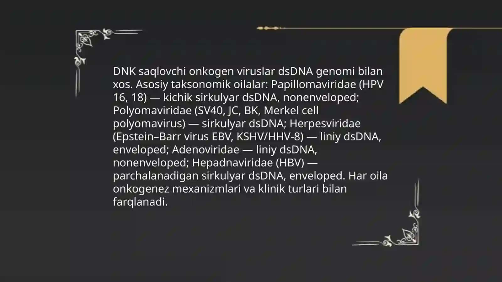 Onkogen viruslarning klassifikatsiyasi 4