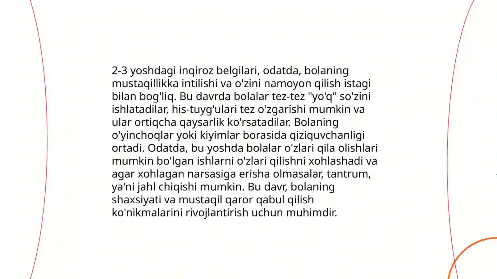 Ilk bolalik davri va 3 yosh inqirozi 4