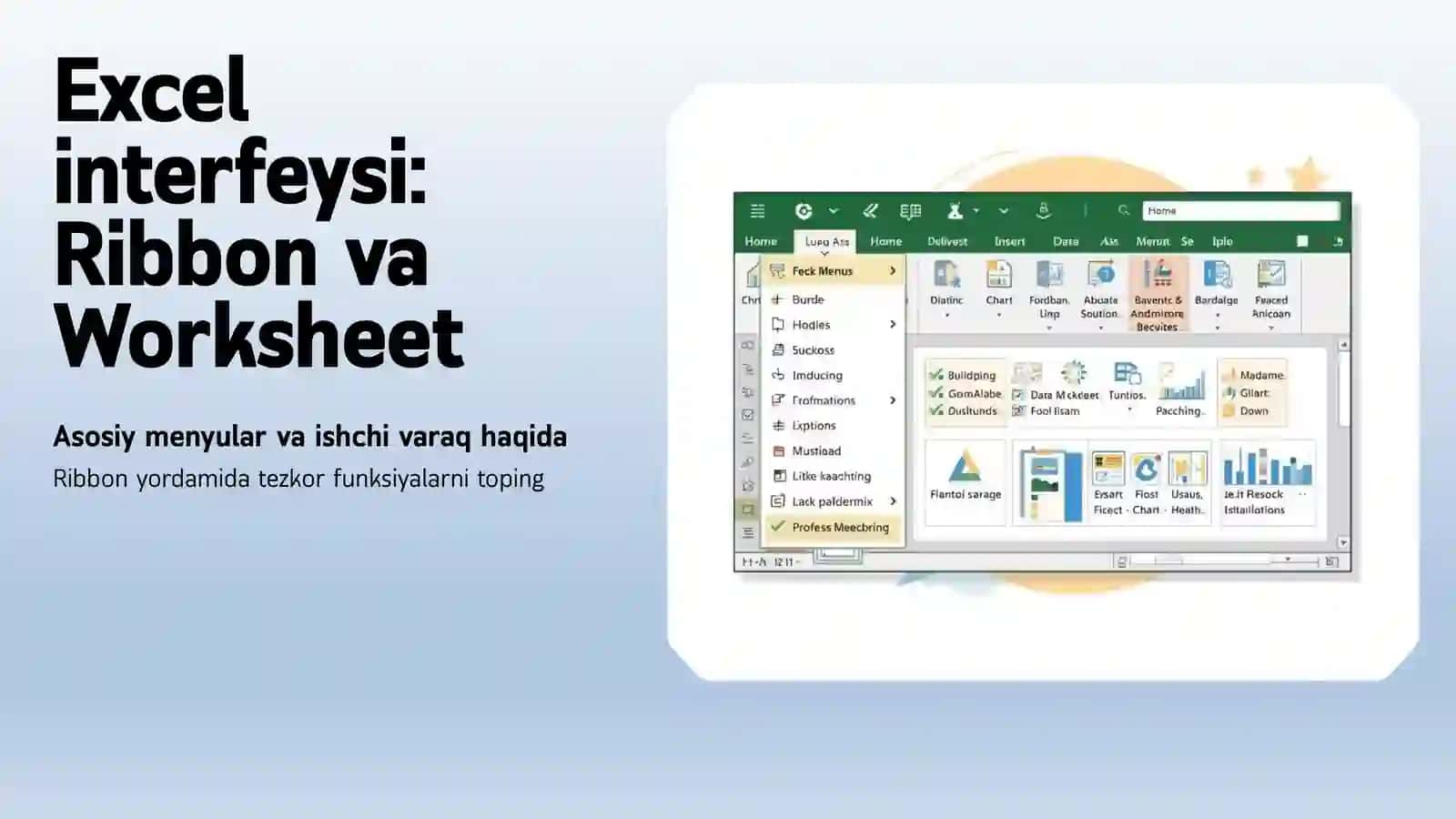 excelda malumotlarni Statistik hisob-kitoblar (Funksiyalar): Diagramma qurish 4