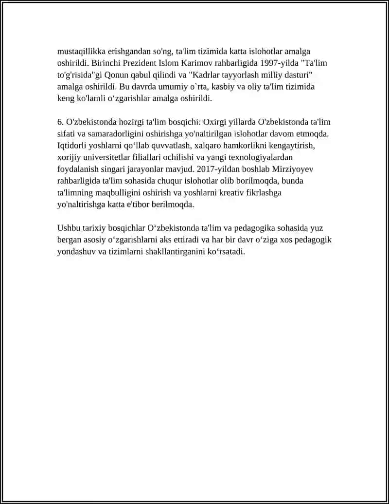 ÓZBEKISTONDA PEDAGOGIKANING RIVOJLANISHI 4