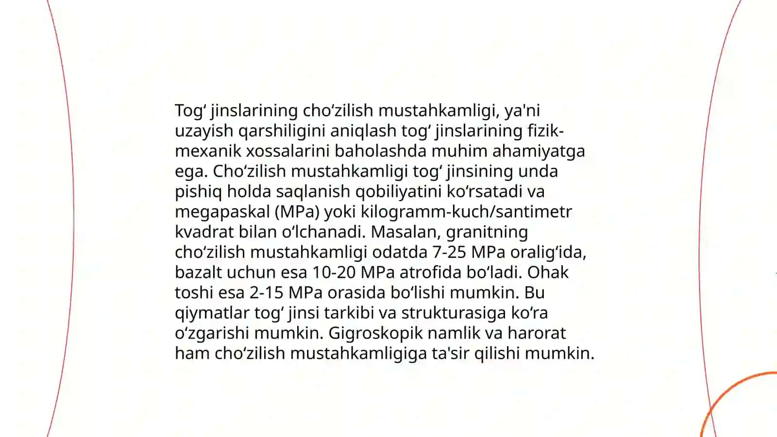 Togʻ jinslarini mexanik xususiyatlari 4