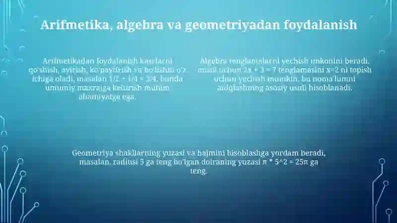 Hisoblash va isbotlashga doir masalalar yechish 4