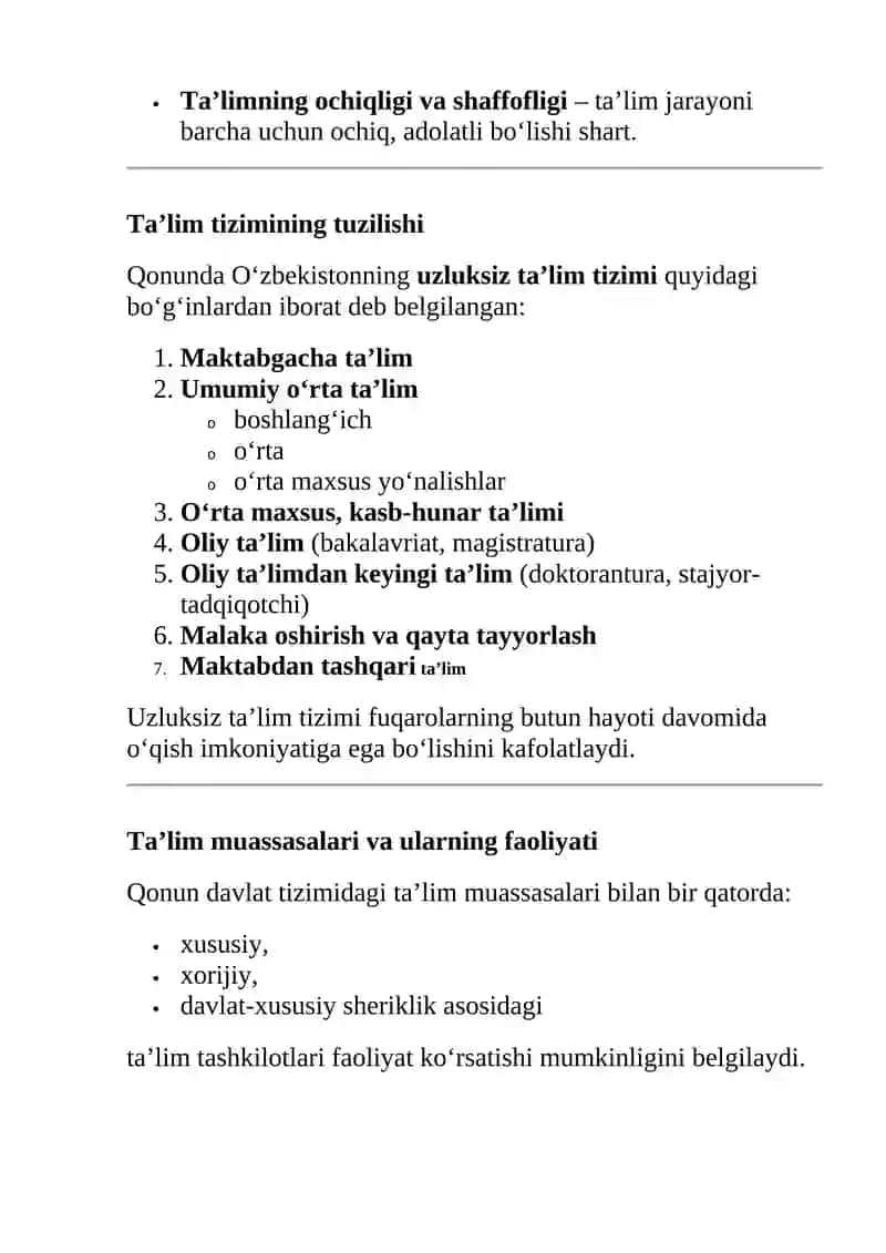 "Ta'lim to'g'risida"gi qonuni va uning mohiyati 4
