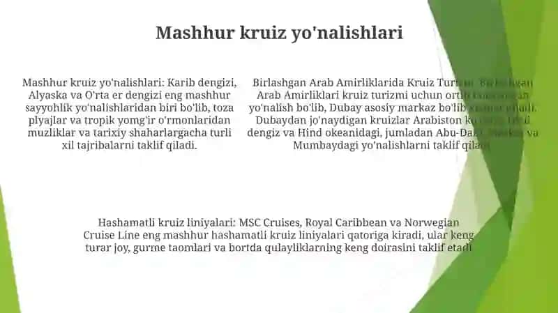 Birlashgan Arab Amirliklarida Kruiz Turizm 4
