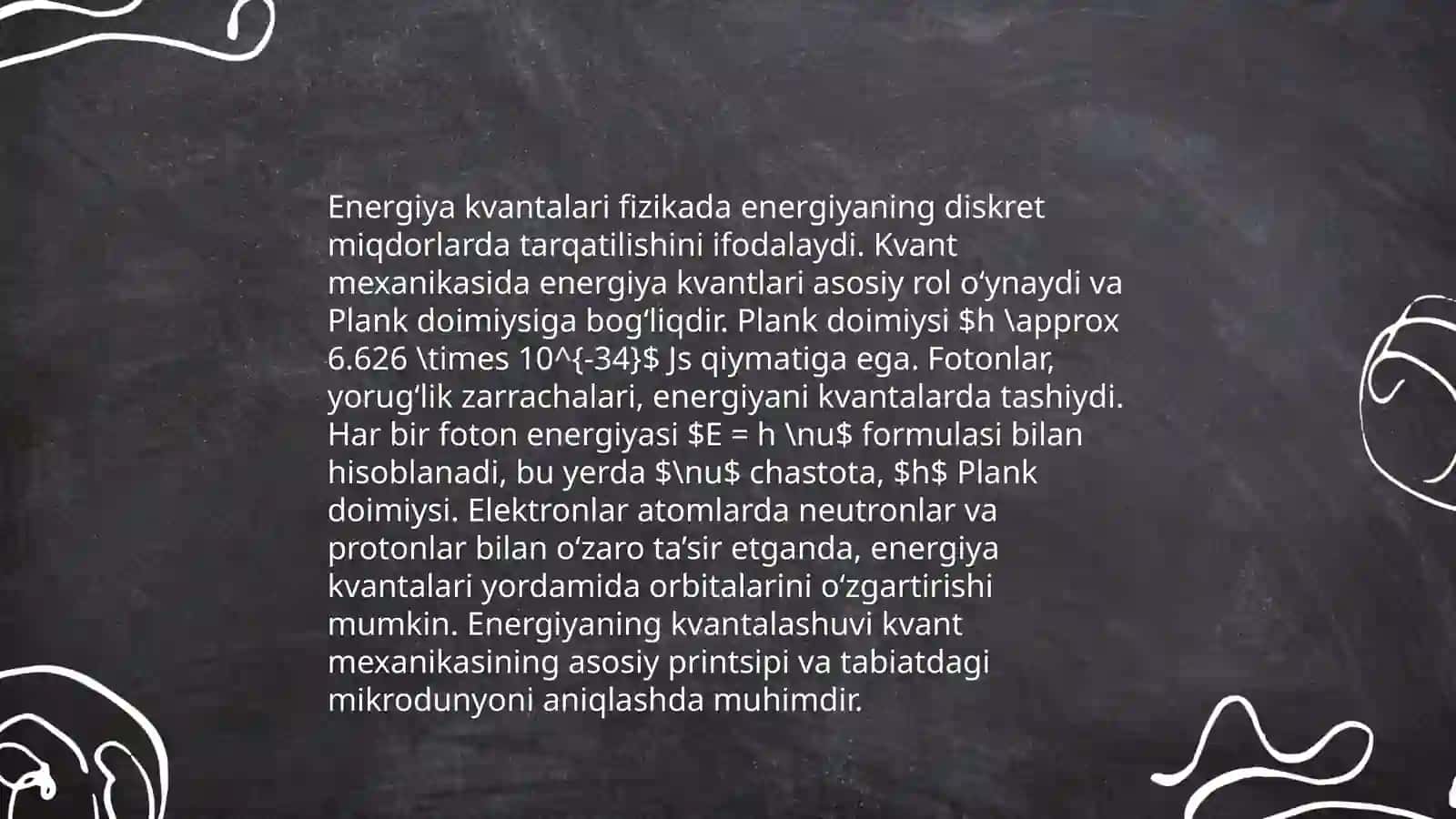 Plank g'oyasi va Eynshteyinning kvant nazariyasi 4